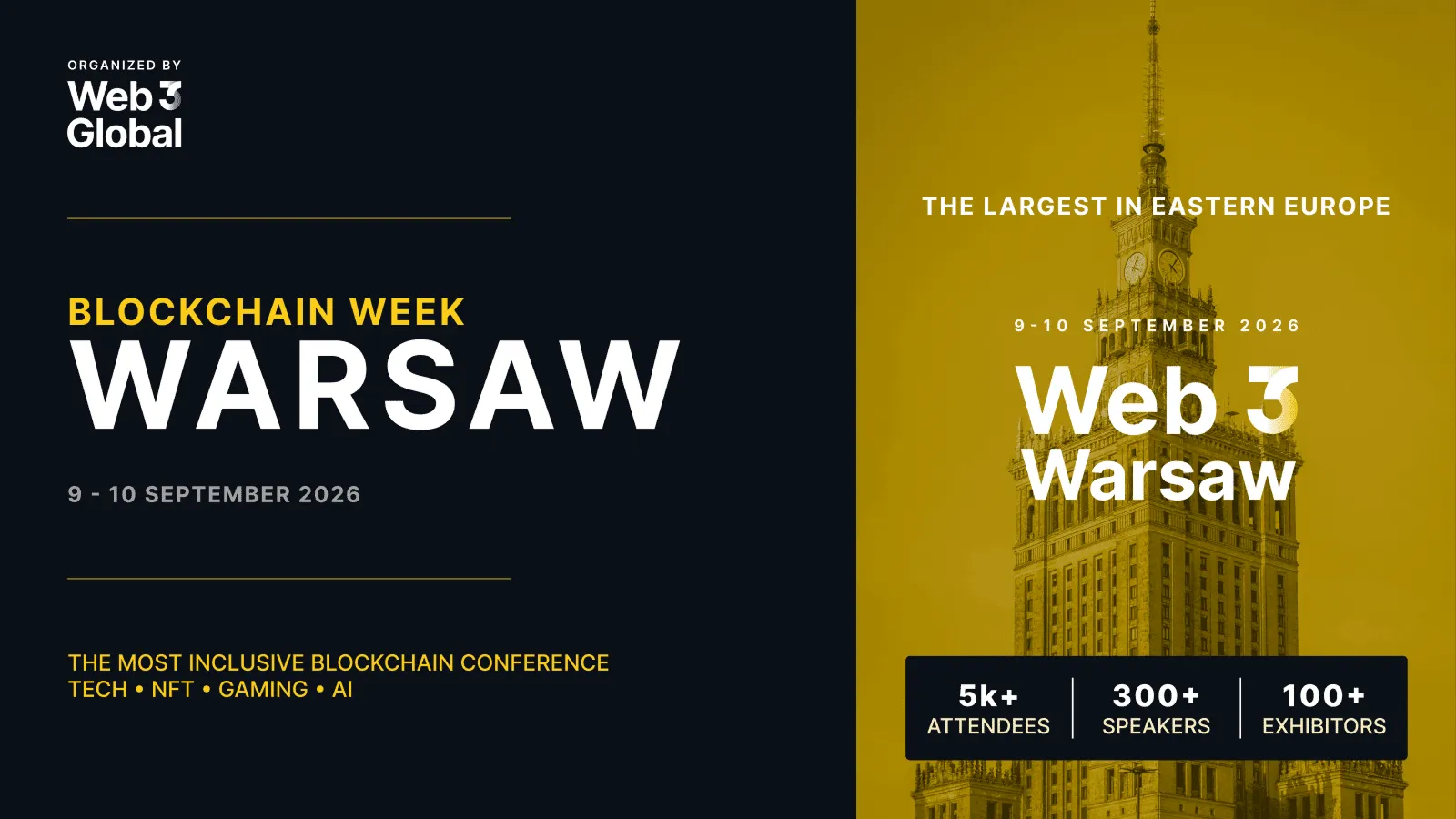 Web3 Warsaw 2026 – September 9–10, 2026
